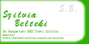 szilvia belteki business card